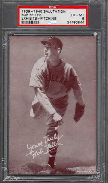 1939-1946 Exhibits Bob Feller Pitching PSA 6 EX-MT