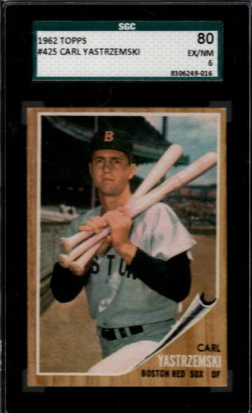 1962 Topps #425 Carl Yastrzemski SGC 80 EX/NM 6