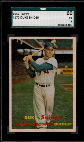 1957 Topps #170 Duke Snyder SGC 60 EX 5