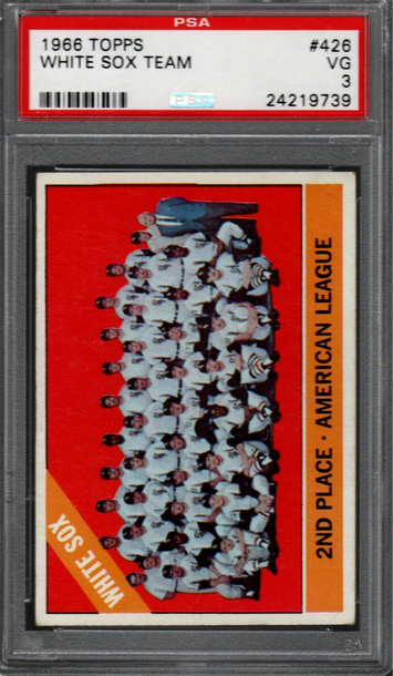 1966 Topps #426 White Sox Team PSA VG 3