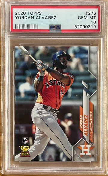 2020 TOPPS YORDAN ALVAREZ GOLD CUP RC ROOKIE PSA 10 GEM MINT