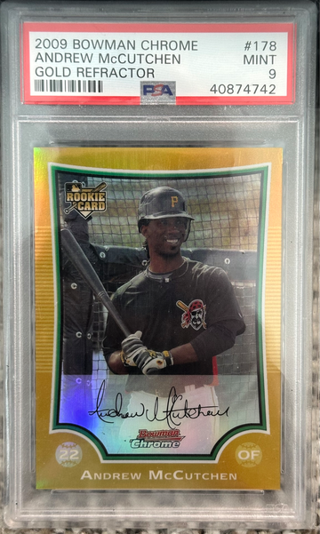 2009 Bowman Chrome Andrew McCutchen Gold RC PSA 9 18/50