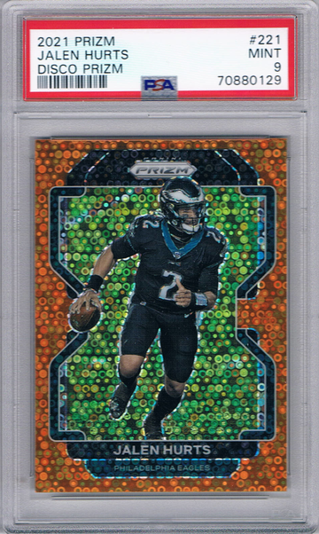 JALEN HURTS - PSA 9 - 2021 Prizm #221 DISCO PRIZM - Eagles