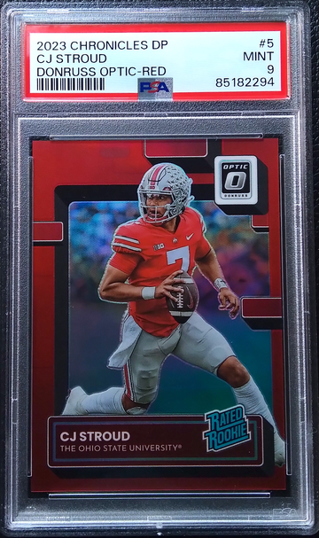 CJ STROUD 2023 CHRONICLES DRAFT PICKS OPTIC RED /149 PSA 9 