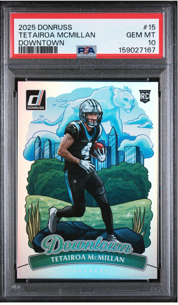 2025 Panini Donruss Downtown Tetairoa McMillan PSA 10