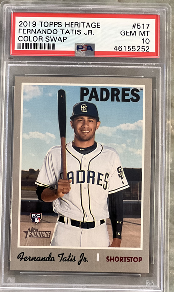 2019 Topps Heritage Fernando Tatis Jr Color Swap PSA 10