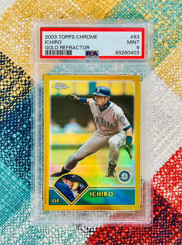 PSA 9 - 2003 Topps Chrome Gold Refractor Ichiro #63 (361/449) PSA 9
