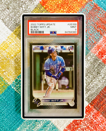 PSA 9 💎 2022 Topps Update Bobby Witt Jr. #US100 BLACK RC POP 20