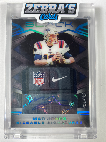 2022 Panini black football Mac Jones, 1 of 1 Auto patch 