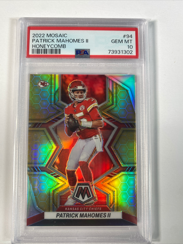 2022 Panini Mosaic Patrick Mahomes II Honeycomb PSA 10 GEM MINT🔥🔥🔥🔥