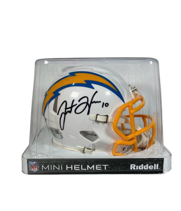 JUSTIN HERBERT- Signed Speed Mini Helmet- Fanatics COA