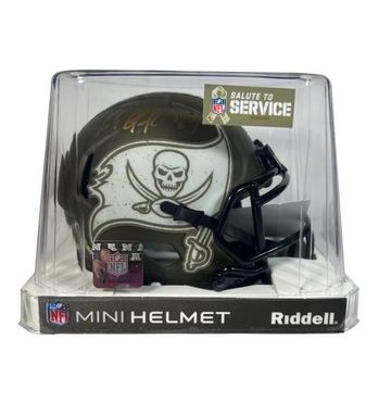Rob Gronkowski Salute To Service Signed Mini Helmet- JSA COA Gold Ink Autograph!!!