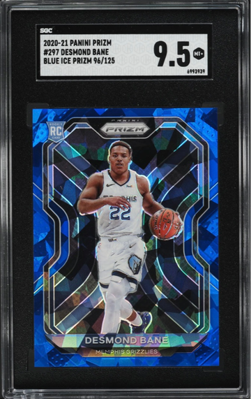 2020 Prizm Desmond Bane Blue Cracked Ice /125 Rookie SGC 9.5