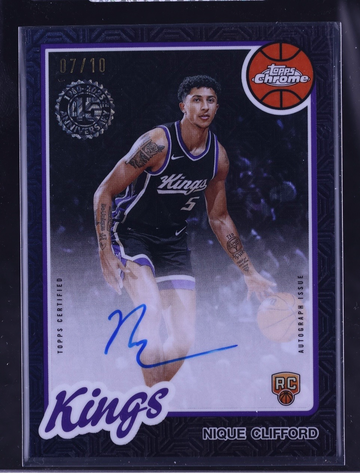 2025 Topps Chrome Nique Clifford 45th Anniversary Black Refractor /10