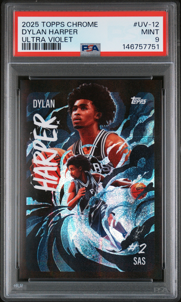 2025 Topps Chrome Dylan Harper Ultra Violet Rookie PSA 9