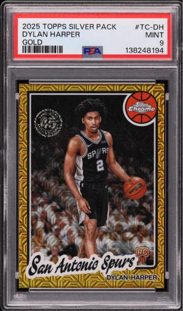 2025 Topps Chrome Dylan Harper Gold /50 Silver Packs PSA 9