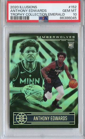  2020-21 Panini Illusions Emerald #152 Anthony Edwards PSA 10