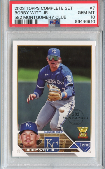 2023 Topps Factory Set 582 Montgomery Club #7 Bobby Witt Jr. PSA 10