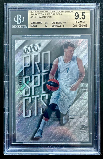 LUKA DONCIC ROOKIE RC 2018 PANINI NATIONAL CONVENTION PROSPECTS /199 BGS 9.5 - DHL Express Air 6-8 Days with Tracking