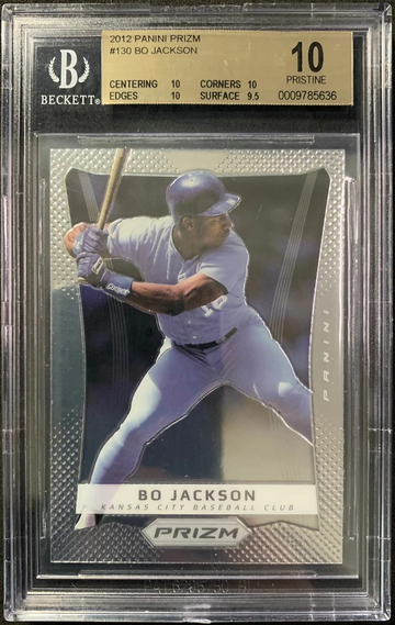 2012 PANINI PRIZM #130 BO JACKSON BGS 10 PRISTINE POP 2 1st PRIZM - DHL Express Air 6-8 Days with Tracking
