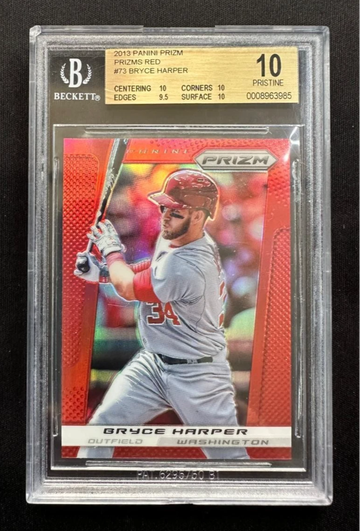 BGS 10 POP 2 2013 Panini Prizm Prizms Red #73 Bryce Harper - DHL Express Air with Tracking from Overseas