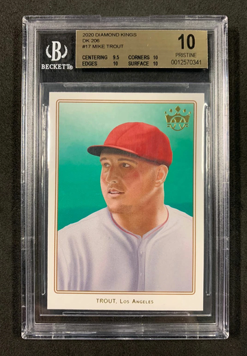 2020 Panini Diamond Kings DK 206 #17 Mike Trout BGS 10 PRISTINE POP 1 - DHL Express with Tracking from Overseas