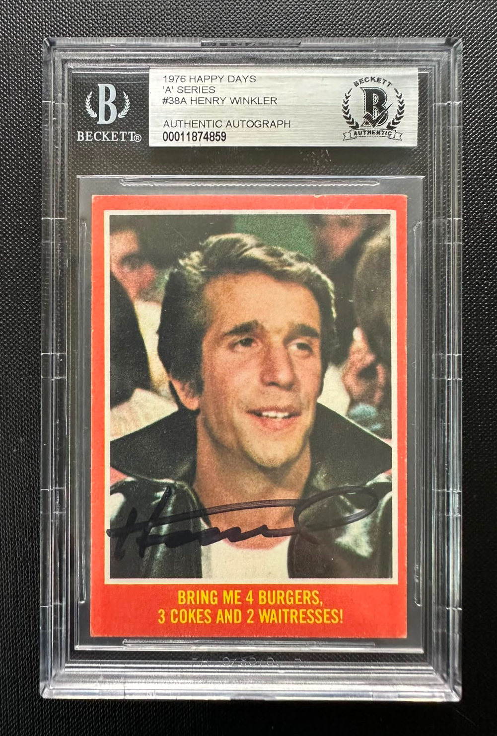 BAS 1976 Happy Days A Series #38A Henry Winkler Authentic