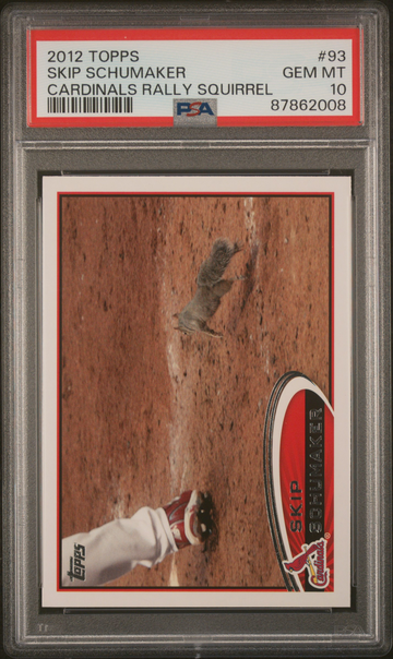 2012 Topps Skip Schumaker Rally Squirrel SSP Photo Variation St. Louis Cardinals