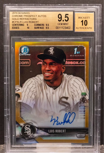 2018 Bowman Chrome Luis Robert Gold Refractor 49/50 RC Rookie BGS 9.5 W/10 Auto