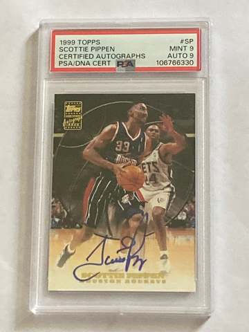 1999 TOPPS SCOTTIE PIPEN PSA 9 AUTO
