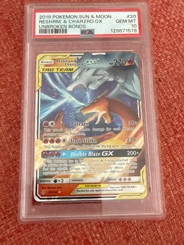 2019 POKÉMON SUN & MOON RESHRM & CHARIZARD GX 