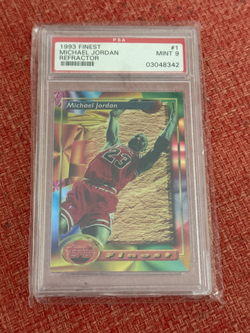 1993 FINEST MICHAEL JORDAN REFRACTOR PSA 9