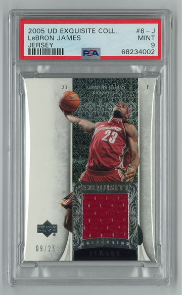 LEBRON JAMES 2005 Exquisite Collection Jersey Patch #6 Serial #/25 PSA 9 - POP 1