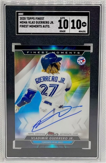 2020 Topps Finest Vladimir Guerrero Jr Finest Moments Auto SGC 10