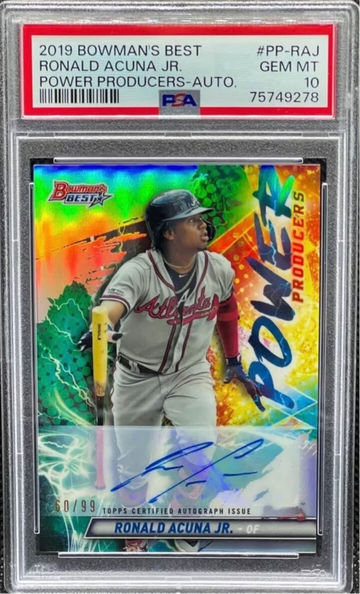 2019 Bowman’s Best Ronald Acuna Jr. Power Producer Auto /99 PSA 10