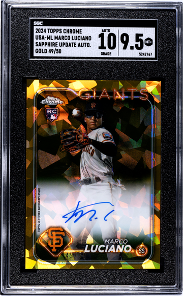 2024 Topps Sapphire Marco Luciano Rookie RC USA-ML Gold Auto /50 GRADED SGC 9.5