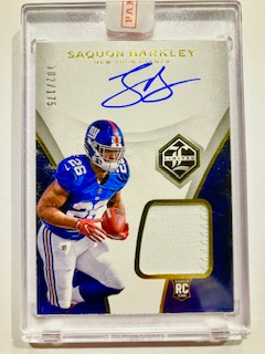 2018 Panini Limited - Saquan Barkley RC Patch Auto /175