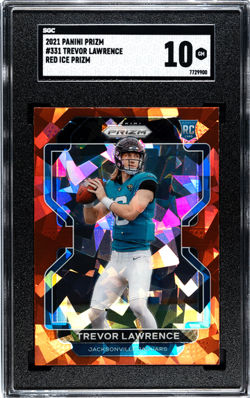 2021 Panini Prizm Trevor Lawrence Red Ice Rookie SGC 10