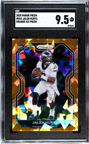 2020 Panini Prizm Jalen Hurts Orance Ice Rookie SGC 9.5