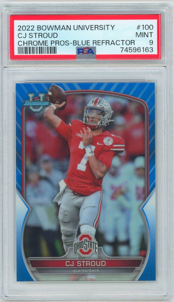 2022 BOWMAN U CJ STROUD CHROME BLUE REFRACTOR /199