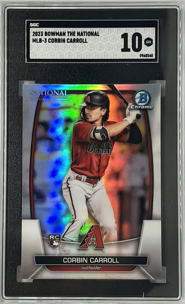 2023 Bowman Chrome National Collector Convention Corbin Carroll RC #3 SGC 10
