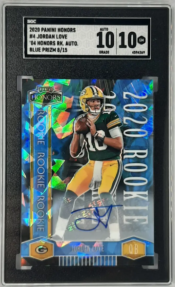 2020-21  Panini Honors #4 Jordan Love 2004 Rookies Signature Blue SGC 10 10