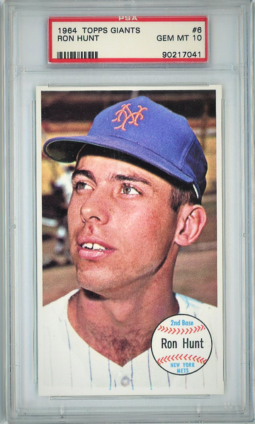 1964 Topps Giants (Now Retired) #3 PSA Registry Set Break. #6 Ron Hunt PSA 10