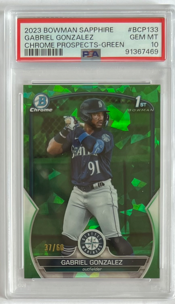 2023 Bowman Sapphire Gabriel Gonzalez 1st Bowman /60 PSA 10