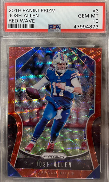 2019 prizm Josh allen red wave 