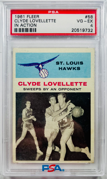 1961 Fleer Clyde Lovellette In Action PSA 4