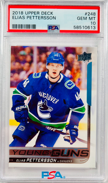 2018 Upper Deck Elias Pettersson Young Guns Rookie RC PSA 10 Gem Mint