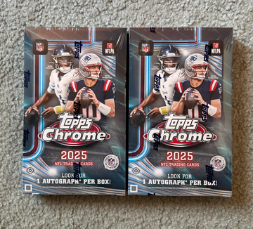 2025 Topps Chrome Football Hobby Box x 2 