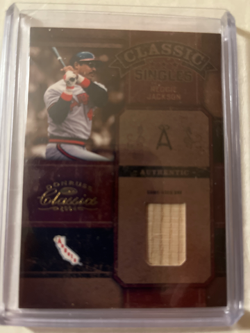 2004 donruss classics Reggie Jackson bat relic numbered 07/50