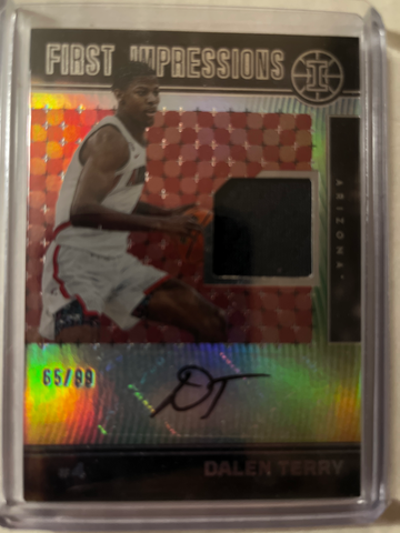 2022 panini draft pick chronicles Dalen Terry rc patch auto 57/99